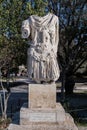 Statue of the emperor Hadrian at the ancient Agora of Athens Royalty Free Stock Photo