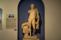 Statue of Emperor Hadrianus from the Roman period in the Bergama Museum. Royalty Free Stock Photo