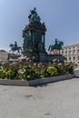 Statue of the Empress Maria Theresa Located at the Maria-Theresien-Platz in Wien. Old Monument Royalty Free Stock Photo