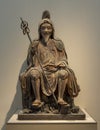 Statue of En no Gyoja on display in the Kimbell Museum of Art in Fort Worth, Texas. Royalty Free Stock Photo