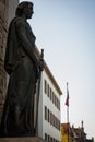 Statue at the entrance to the Judicial Court of the District of Porto Royalty Free Stock Photo