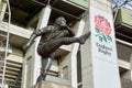 Statue at the entrance to Twickenham, home of English rugby