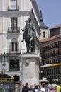 Statue equestre of Carlos III from Puerta del Sol Square of Madrid City. Spain Royalty Free Stock Photo