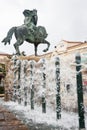 Statue equestre of the king Alfonso VIII of Castile