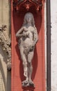 Statue of Eve on the portal of the Marienkapelle in Wurzburg, Germany