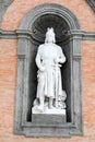 statue on facade of the Palazzo Reale Royalty Free Stock Photo