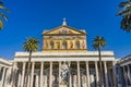 Statue Facade Papal Basilica Paul Beyond Walls Rome Italy