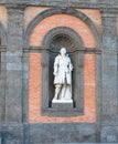 Statue on facade of Royal Palace& x29; Naples Royalty Free Stock Photo