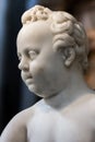 Statue face, child angel Royalty Free Stock Photo