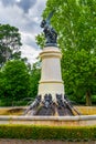 Statue of the Fallen Angel at Retiro Park Madrid Spain Royalty Free Stock Photo