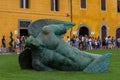 The statue of the fallen angel by sculptor Igor Mitoraj Royalty Free Stock Photo