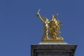 Statue Fame of Commerce restraining Pegasus in Paris Royalty Free Stock Photo