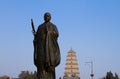 Statue of the famous Chinese monk Xuanzang Royalty Free Stock Photo