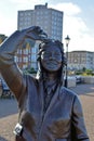 A Statue of the Famous lady Pilot Amy Johnson.