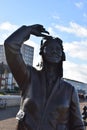 A Statue of the Famous lady Pilot Amy Johnson.