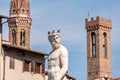 Statue of the famous Neptune fountain at the Piazza della Signoria in Florence Royalty Free Stock Photo