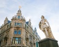 Statue of the famous painter Anthony Van Dyck on the Meir in Ant Royalty Free Stock Photo