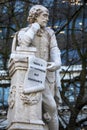 William Shakespeare Statue in Leicester Square, London, UK Royalty Free Stock Photo