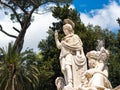 Statue on the famous Roman square Piazza del Popolo Royalty Free Stock Photo