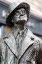 Statue of the famous writer James Joyce in Dublin