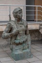 Statue of a female solider in Tirana, Albania