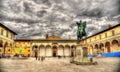 Statue of Ferdinando I de Medici on Santissima Annunziata square Royalty Free Stock Photo