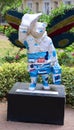 Statue of fictional children\'s character Paddington Bear