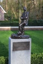 Statue on the field of honour in on the grebberberg where a lot of dutch soldiers fall in 1940 at the start of world war 2 in the