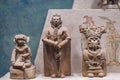 Statue figures exhibited in the National Museum of Anthropology, Mexico City Royalty Free Stock Photo