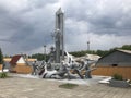 Statue of firefighter and heroes from Chernobyl disaster