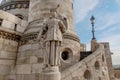 Statue at Fisherman Bastion, Buda Castle in Budapest, Hungary Royalty Free Stock Photo