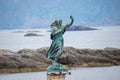 The statue `Fisherman`s wife` in Norway.