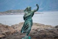 The statue `Fisherman`s wife` in Norway.