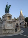 Statue at Fisherman's Bastion in Budapest Hungary