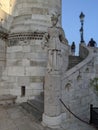 Statue at Fisherman's Bastion in Budapest Hungary