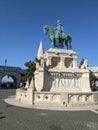 Statue at Fisherman's Bastion in Budapest Hungary