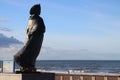 Statue of fishermans wife at the coast of Scheveningen close to The Hague,to remember all fishermen which never came back to home.