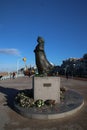 Statue of fishermans wife at the coast of Scheveningen close to The Hague,to remember all fishermen which never came back to home.