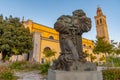 Statue fo Saint Stephan in front of the cathedrail in Shkoder,Albania