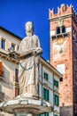 Statue on fontana di Madonna, Verona in Italy Royalty Free Stock Photo