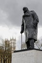 Statue of former British leader Sir Winston Churchill by Ivor Roberts-Jones