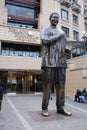 The statue of former president Nelson Mandela in Nelson Mandela Square in Sandton, Johannesburg