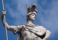 Statue of Fortitude by Van Nost in 1753 on the gates of Dublin Castle, Ireland.