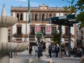 Ronda Central Square with Statue of Hercules and the Lions