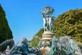 Statue and Fountain in the Luxembourg Gardens Royalty Free Stock Photo