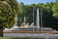 Statue on a fountain of the Roman god of the oceans, Neptune