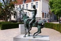 Statue of The Four Horsemen Of The Apocalypse, Bruges, Belgium