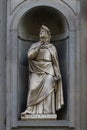 Statue of Francesco Petrarca, famous italian poet, Florence, Italy Royalty Free Stock Photo