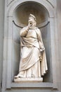 Statue of Francesco Petrarca in Florence, Italy Royalty Free Stock Photo