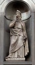 Statue Francesco Petrarca, Uffizi, Florence, Italy Royalty Free Stock Photo